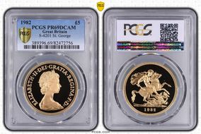 1982 £5 S-SE1 St. George PR69DCAM