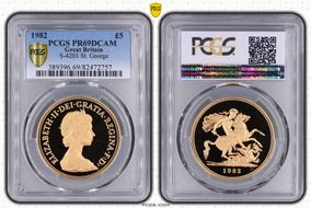 1982 £5 S-SE1 St. George PR69DCAM