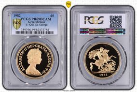 1982 £5 S-SE1 St. George PR69DCAM