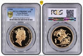 1990 £5 S-SE3 St. George PR69DCAM