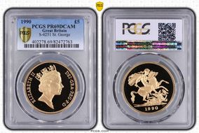 1990 £5 S-SE3 St. George PR69DCAM
