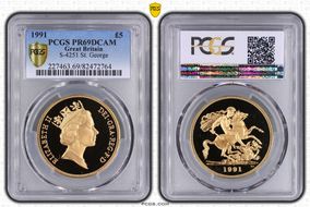 1991 £5 S-SE3 St. George PR69DCAM