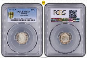 1872-A 50C Gad-419a F-189 MS67
