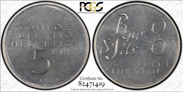 1979 5 Fr Einstein-Formula MS66