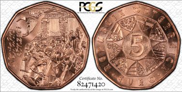 2016 € 5 New Year's Concert MS67RD