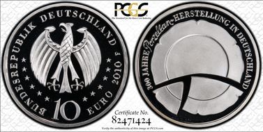 2010-F € 10 Porcelain Production PR69DCAM