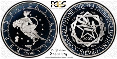 2003-R € 10 Presidency PR68DCAM