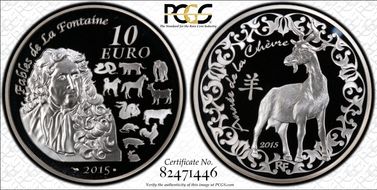 2015 € 10 Year of the Goat PR69DCAM