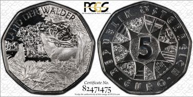 2011 € 5 Land of Forests MS70