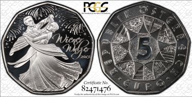 2013 € 5 Vienese Waltz MS70