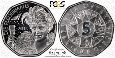 2015 € 5 Die Fledermaus MS70