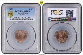 1873 1/4D S-3958 MS65RB