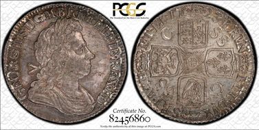 1723 Shil S-3647 First Bust S.S.C. Rev MS64