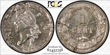 (1961) CSA 1C Bashlow Restrike, Silver MS67