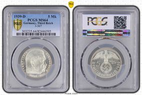 1939-D 5 Mk J-367 MS64