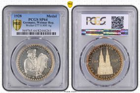 1928 Medal Weiler-377 Ag SP64