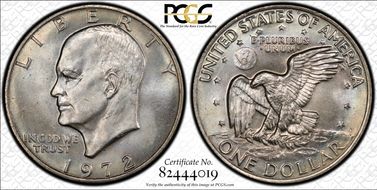 1972 $1 Type 3 MS65