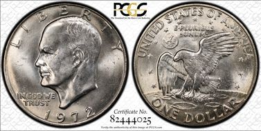 1972-D $1 MS66