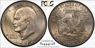 1972-D $1 MS65