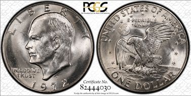 1972-D $1 MS65