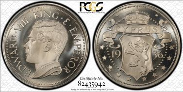 "1936" (1984) Medal FM35b Edward VIII Fantasy RE PR68CAM