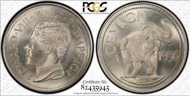 "1936" (1984) Medal FM33b Edward VIII Fantasy RE Copper-Nickel MS64