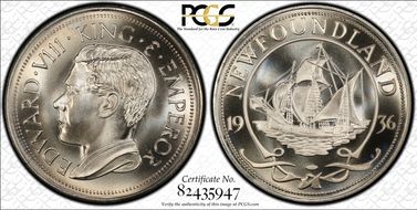 "1936" Crown X#1a Edward VIII RE CuNi Fantasy MS66