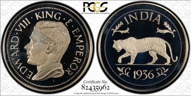 "1936" Medal FM47b PE Edward VIII Fantasy CuNi PR66DCAM