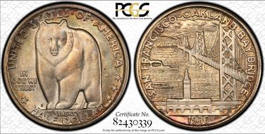 1936-S 50C Bay Bridge MS63