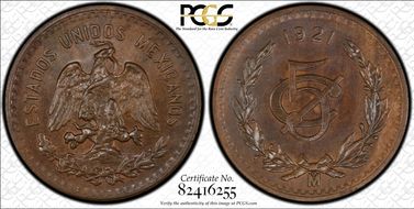 1921-Mo 5C MS64BN