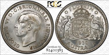 1938(m) Florin KM-40  Ag MS65