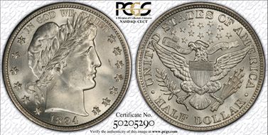 1894 50C MS65