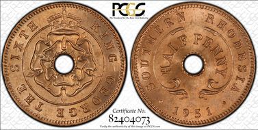 1951 1/2D MS66RD