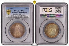 1934-E 5 Mk Potsdam N/D J-357 MS62
