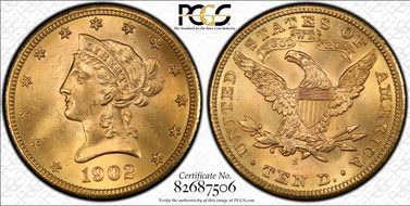 1902-S $10 MS64+