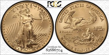2000 $25 Gold Eagle MS69