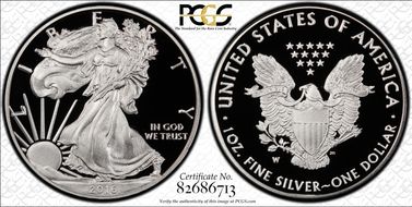 2016-W $1 Silver Eagle 30th Anniversary Lettered Edge PR70DCAM