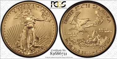 2016 $5 Gold Eagle 30th Anniversary MS69