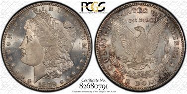 1879-S $1 VAM 9, Rev. of 1878 MS64+