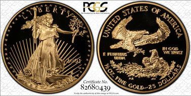 2001-W $25 Gold Eagle PR69DCAM