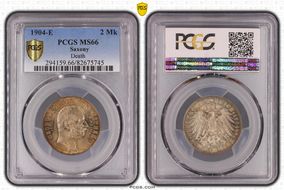 1904-E 2 Mk J-132 Georg's Death MS66