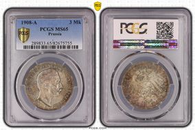 1908-A 3 Mk J-103 MS65