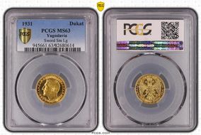 1931 Dukat C/M Sword Small Legend MS63