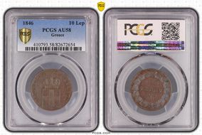 1846 10 Lep KM-25 AU58BN