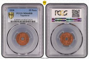 1938 25 Para KM-17 MS64RB