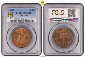 1885 8 Dbl MS64RB