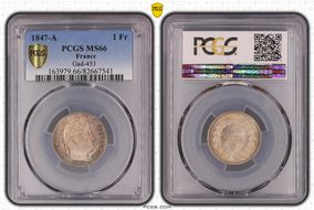 1847-A 1 Fr Gad-453 F-210 MS66