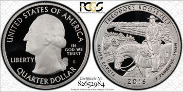 2016-S 25C T. Roosevelt NP Silver PR70DCAM