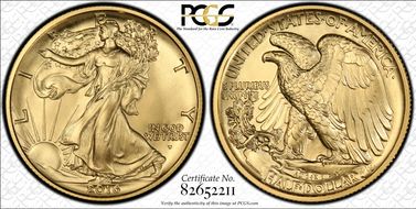 2016-W 50C 100th Anniversary Gold 100th Anniversary Label First Strike SP70