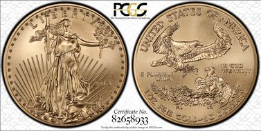 2013-W $50 Burnished Gold Eagle SP69